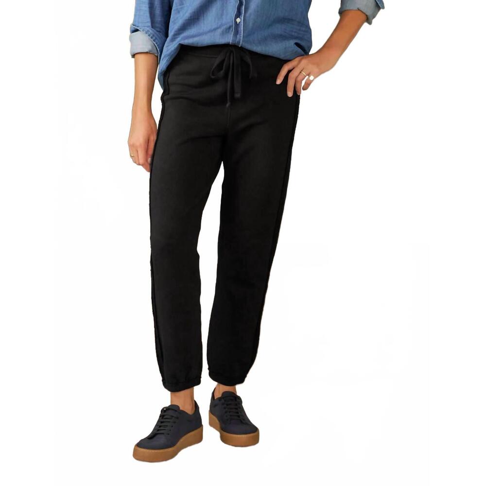 NEW FRANK & EILEEN sophie italian jogger sweatpants in black